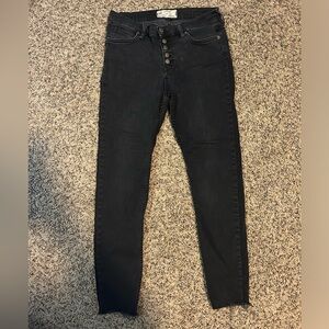 Free People High Rise Black Jeans